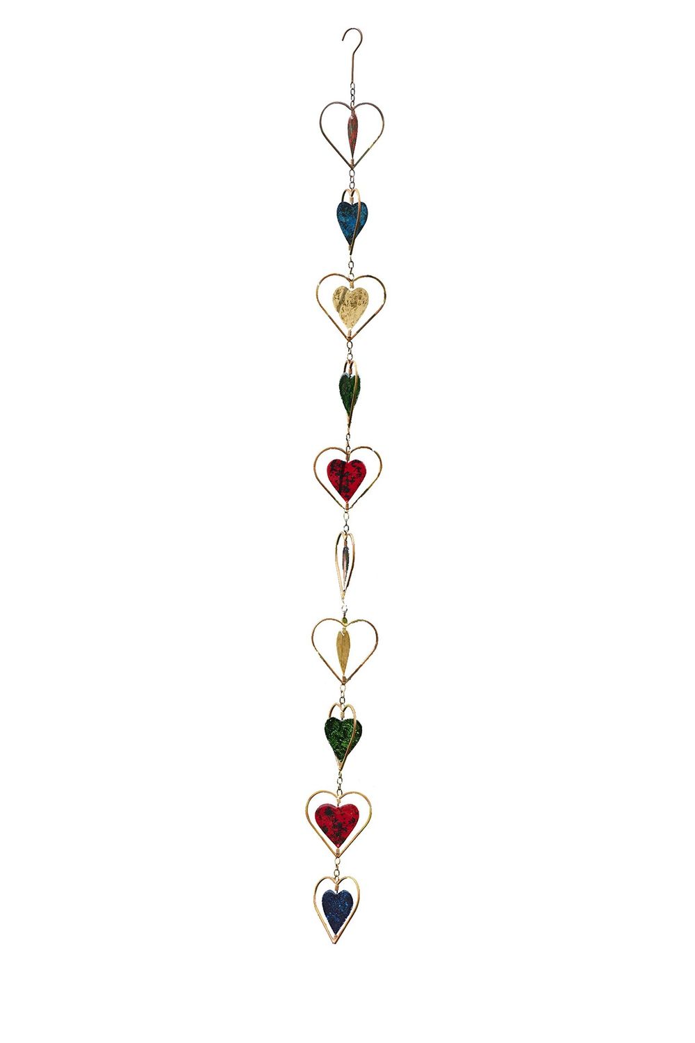Multi Color Hearts Ornaments