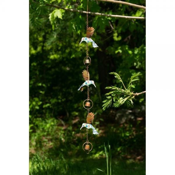 Triple Floral Hummingbird Ornament