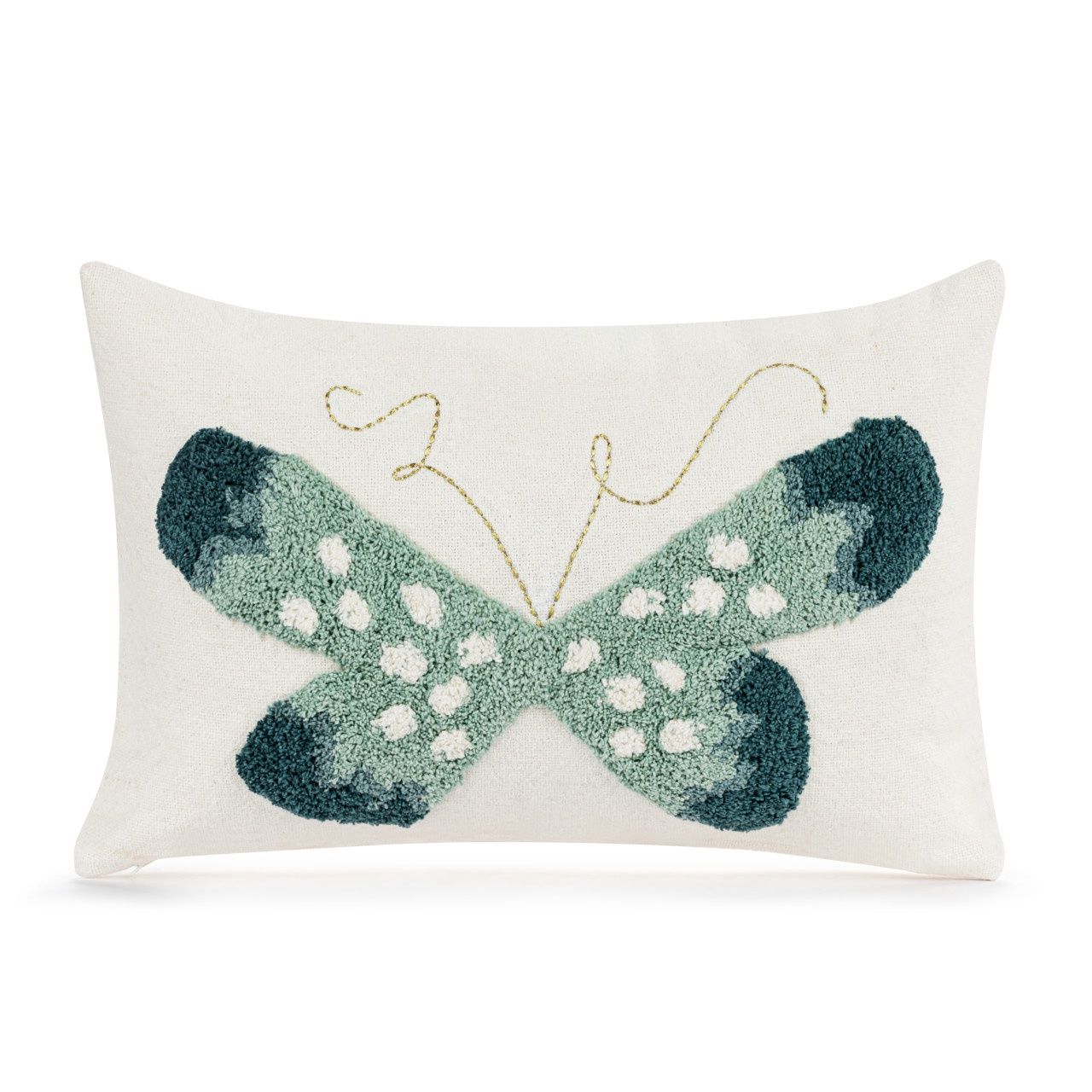 Blue Butterfly Accent Pillow