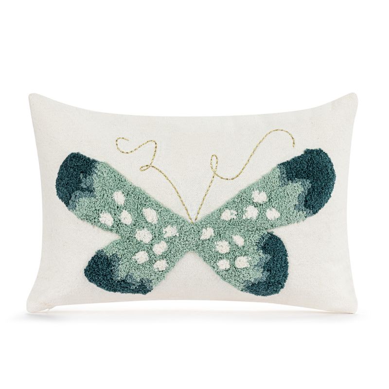 Blue Butterfly Accent Pillow