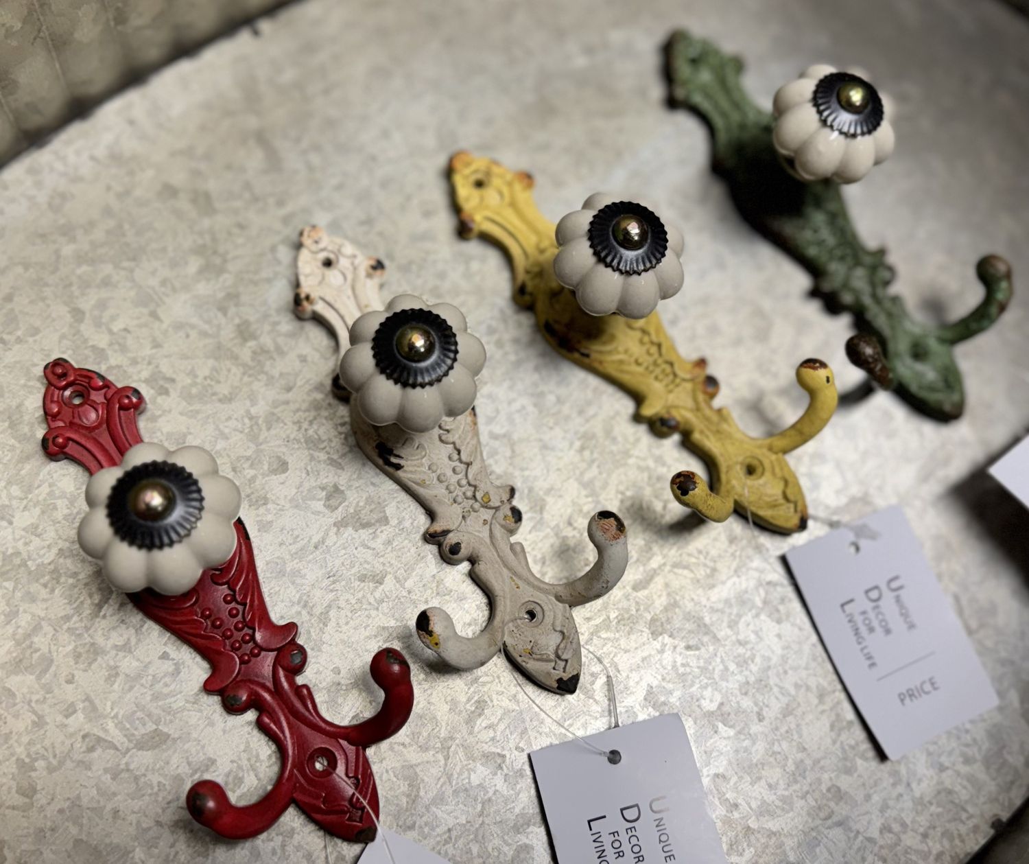Porcelian Knobs Wall Hook