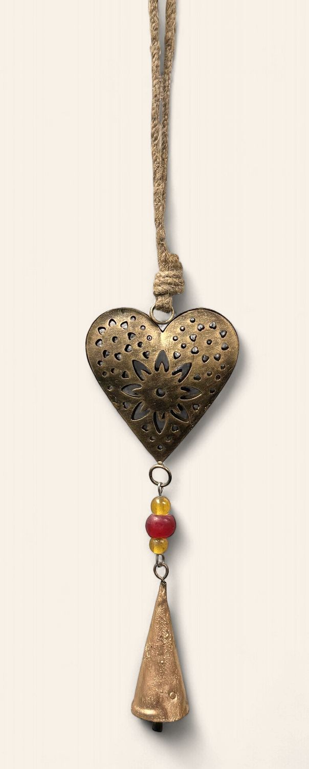Metal Heart on Rope String