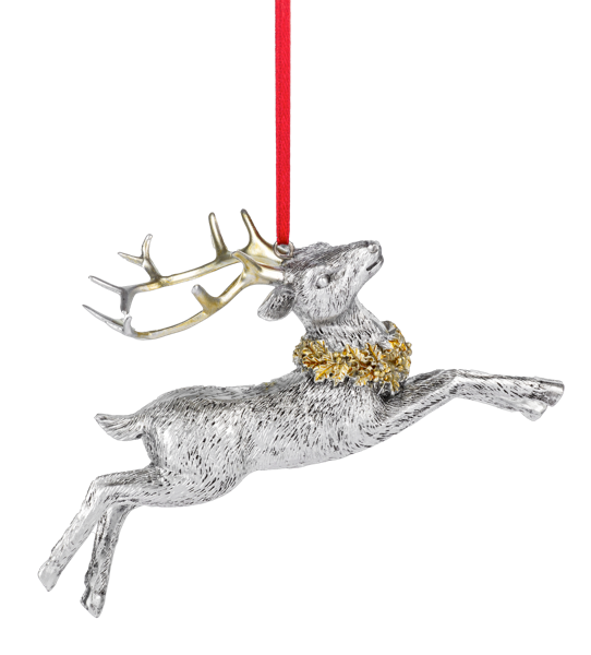 Resin Leaping Deer Ornament