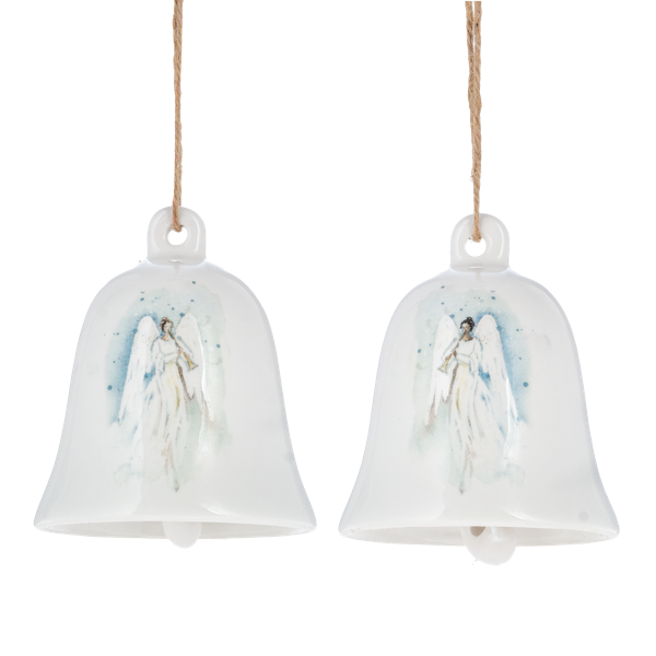 Watercolor Angel Bell Ornament