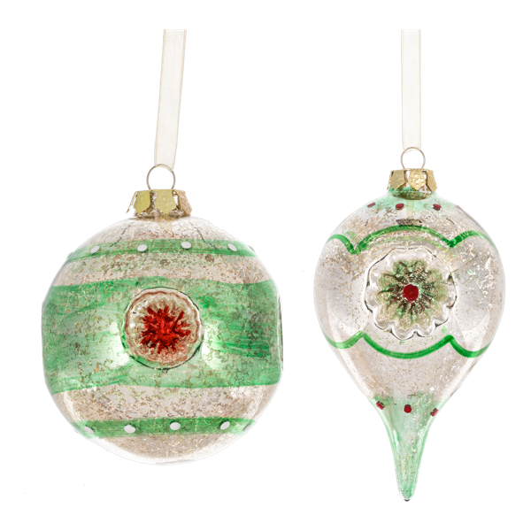 Vintage Reflector Ball &amp; Drop Ornaments