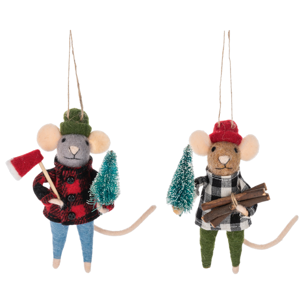 Mice Lumberjack Ornament