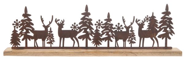 Metal Woodland Deer Scene