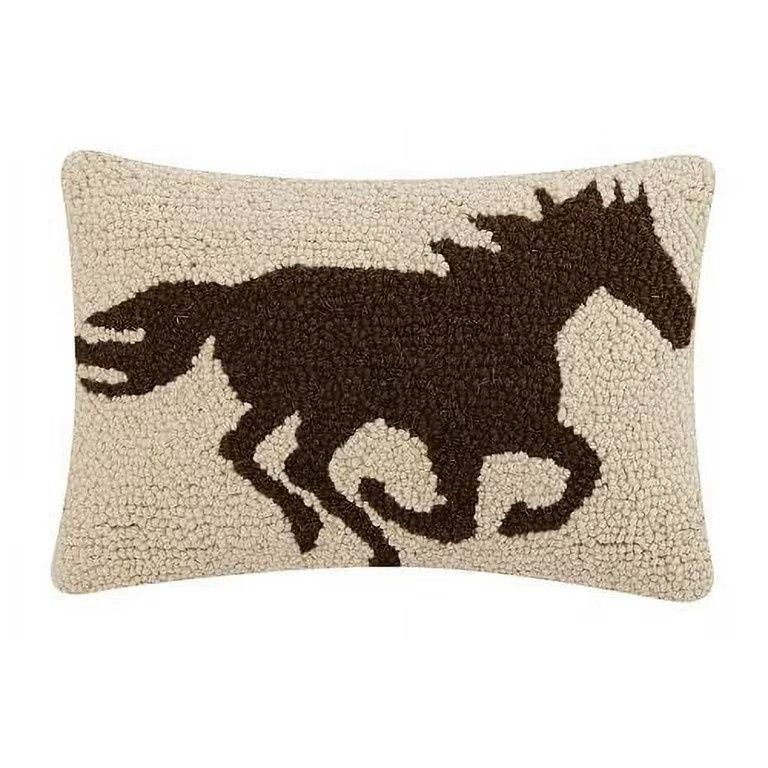Brown Silouette Rscehorse Pillow