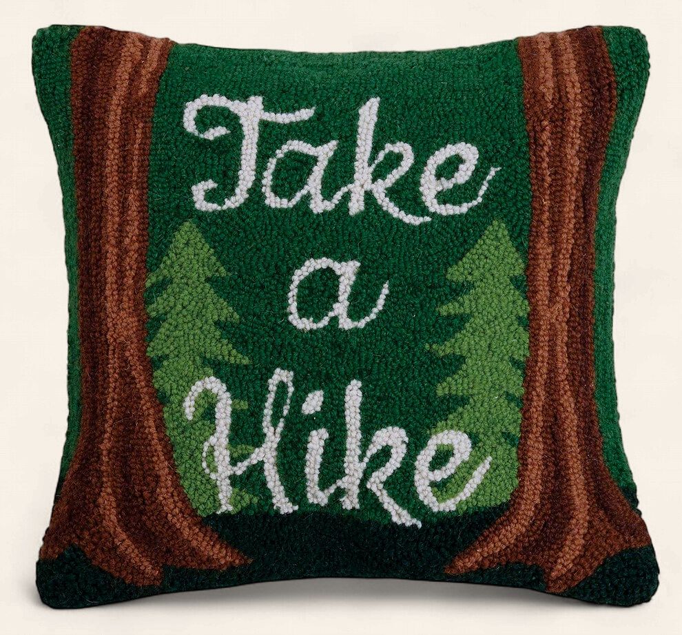 Take A Hike - Hooked Pillow
