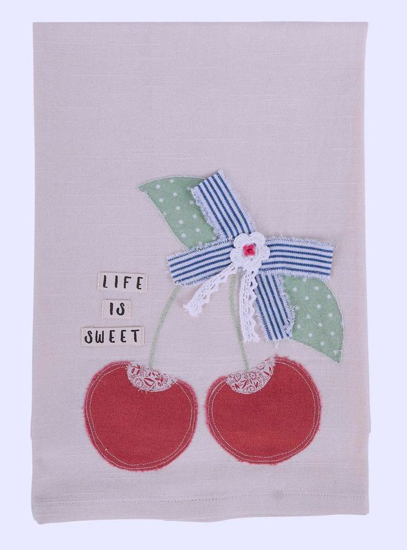 Cherry Tea Towel - Life is Sweet