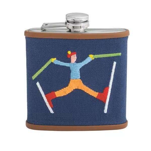 Jumping Skier Flask