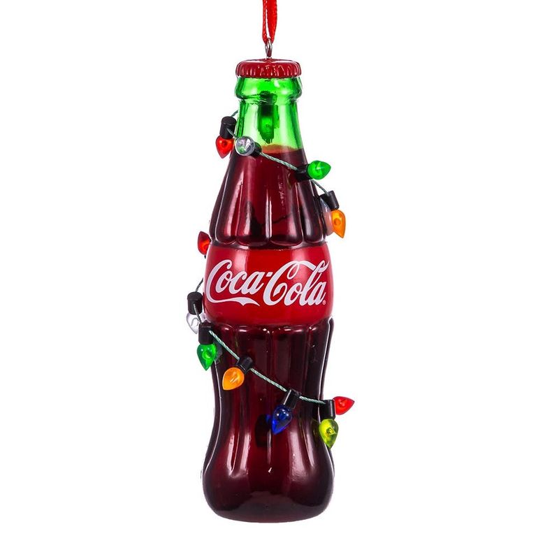 Christmas Light on a Coca-Cola Bottle Ornament