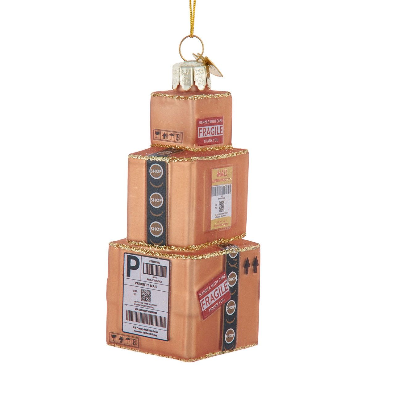 Glass Delivery Packages Ornament