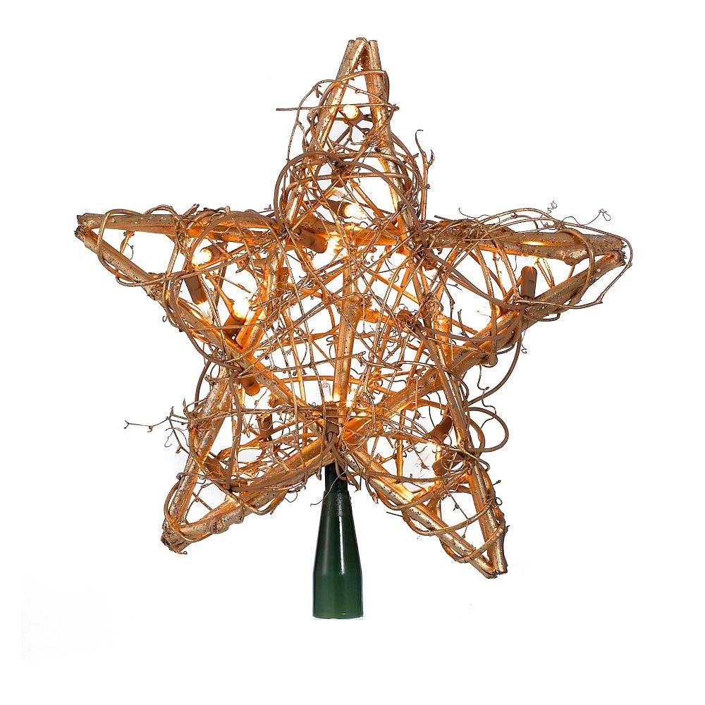 Star Tree Topper - Gold Rattan