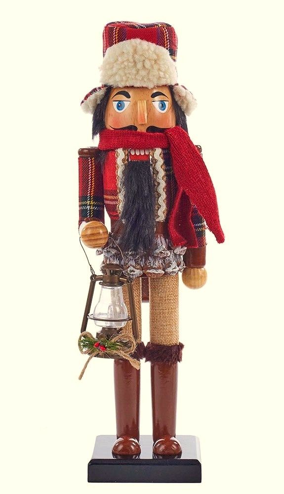 Bearded Woodsman - Nutcracker in Trapper Hat 15"