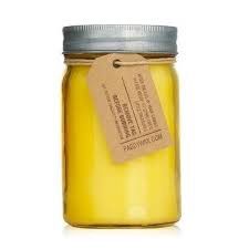 Myer Lemon Candle in a Redlish Jar