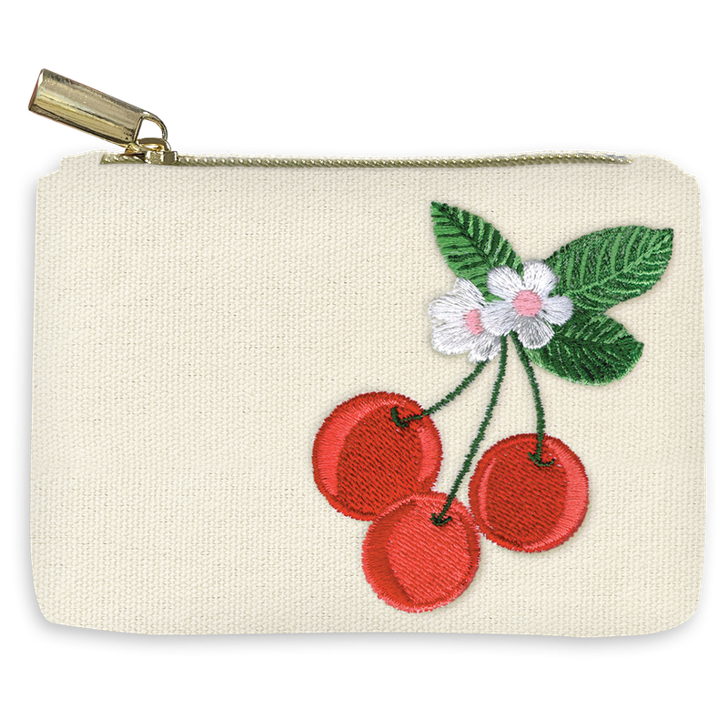 Cherries Canvas Pouch