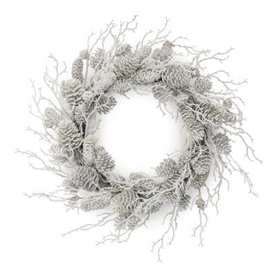 Frosty Pinecone Wreath