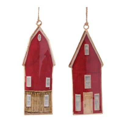 Barn or Red House - Metal Ornament