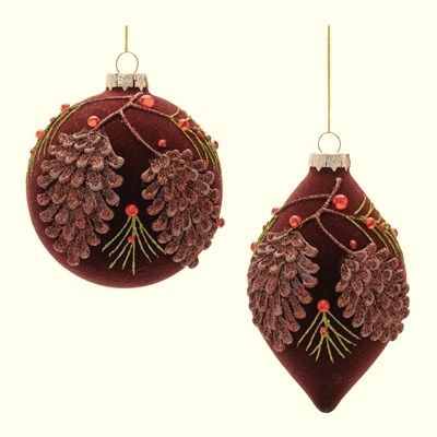 Velvety Pinecone - Ball Ornament
