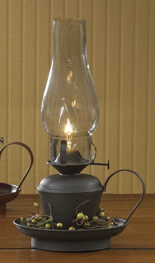 Black "Oil" Lamp