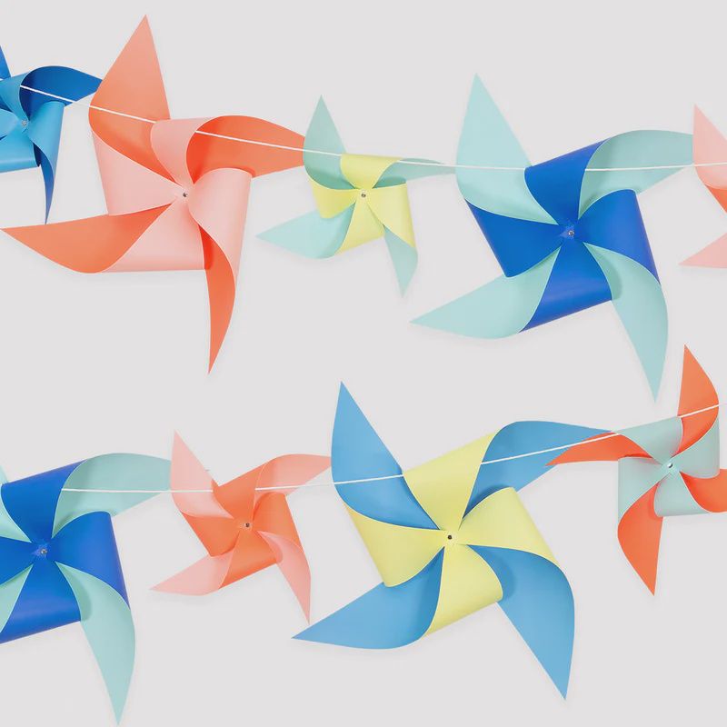 Giant Paper Garland - Vintage Pinwheels!