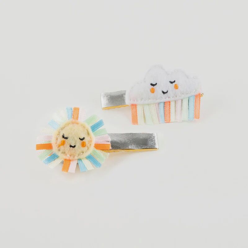 Rainbow and Sunshine Hair Clips