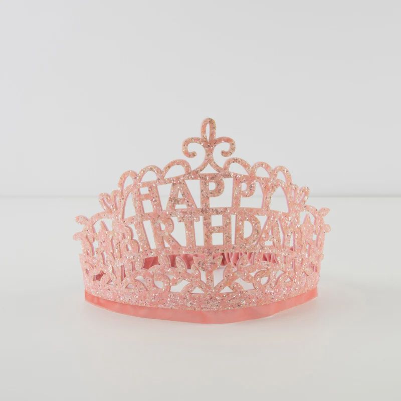 Happy Birthday - Glittery Pink Tiara