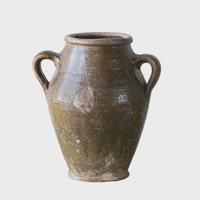 Vintage Olive Jar - Full Glaze Pottery
