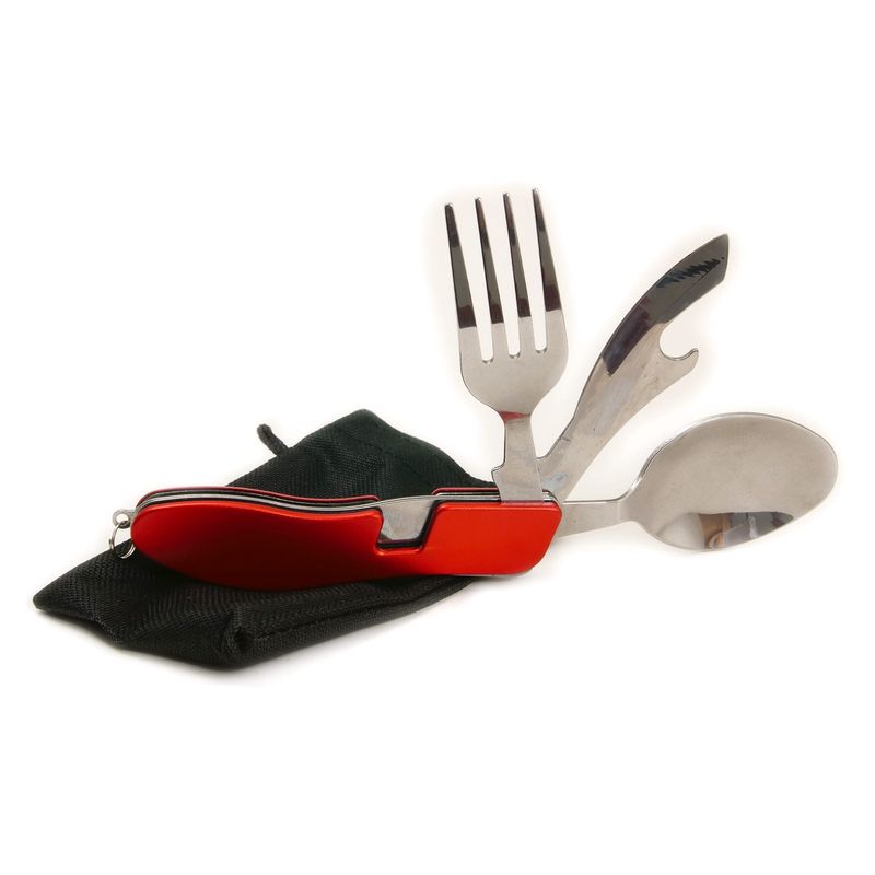 Pocket Folding Knife, Fork and Spoon - Camping