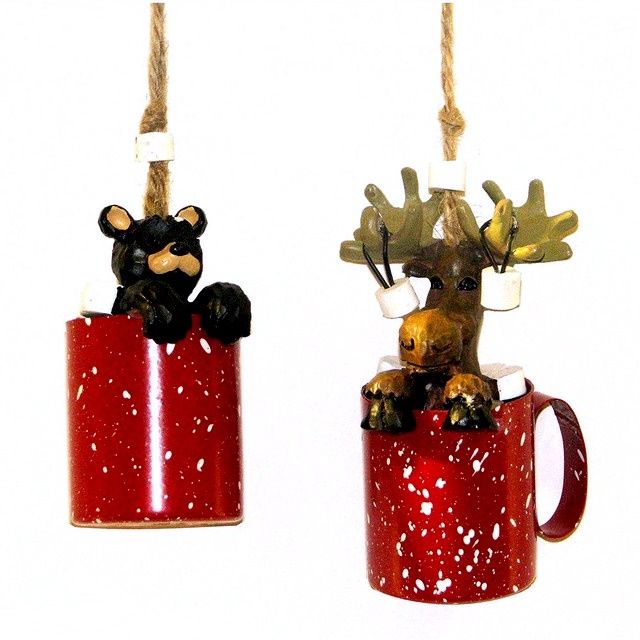 Moose or Black Bear in a Mug - Ornament