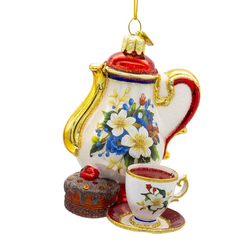 Glass Tea Service Ornament