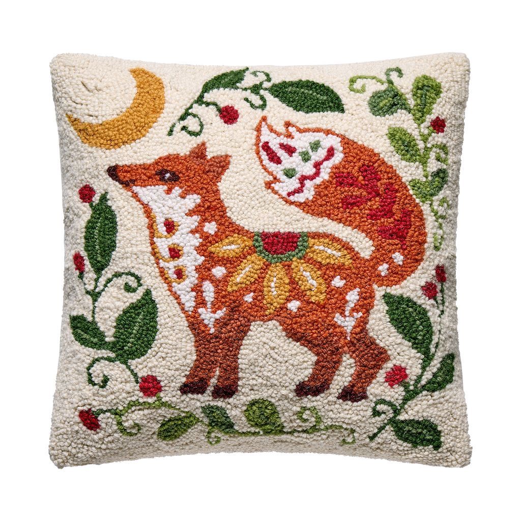 Holiday Fox Hook Pillow