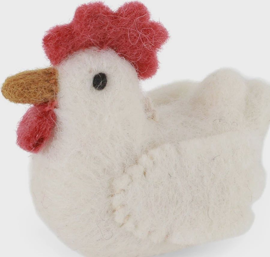 White Rooster Ornament