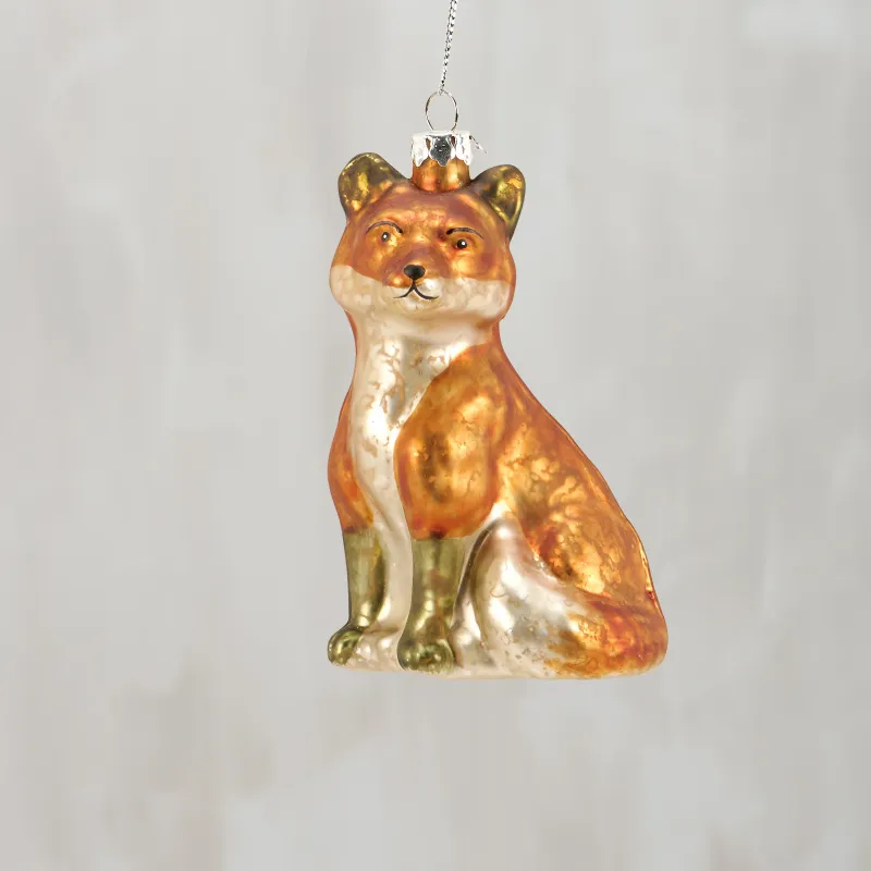 Fox - Glass Ornament