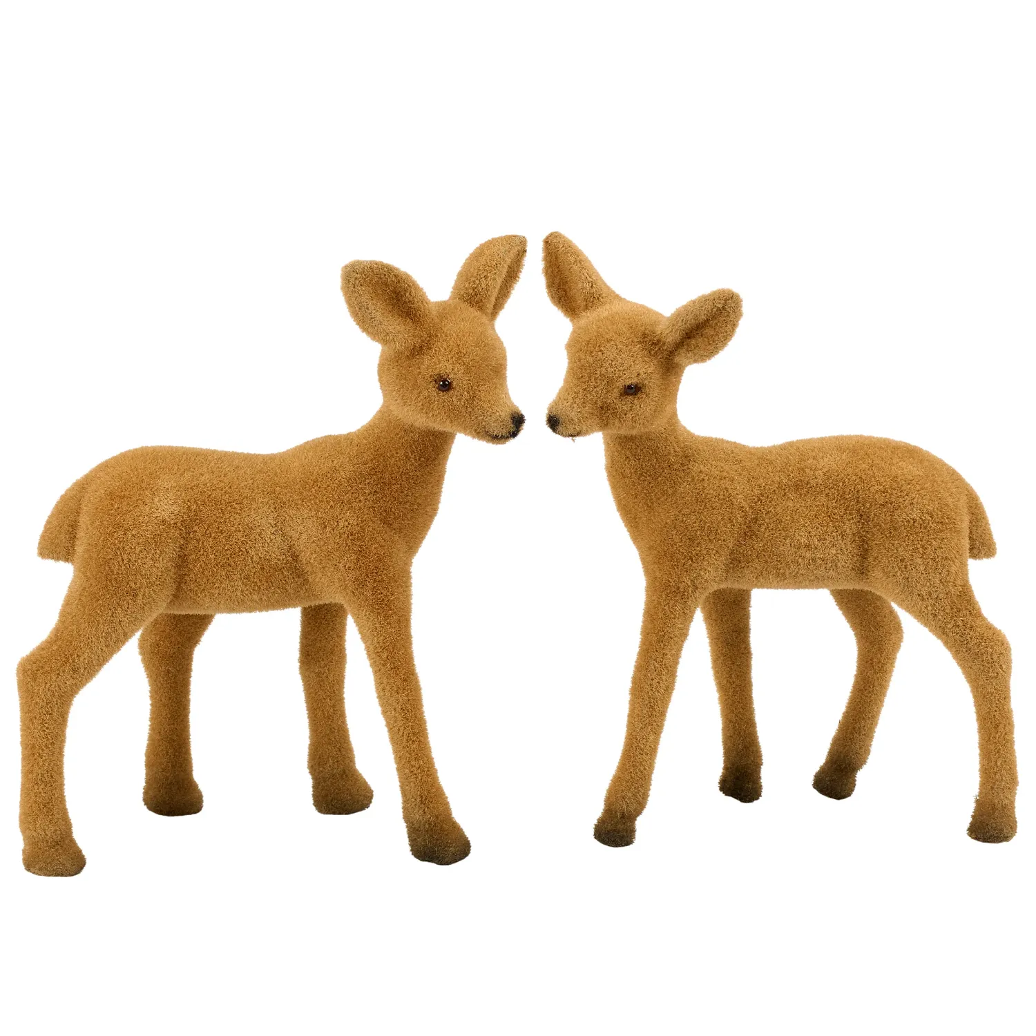 Flocked Standing Deer - 6"