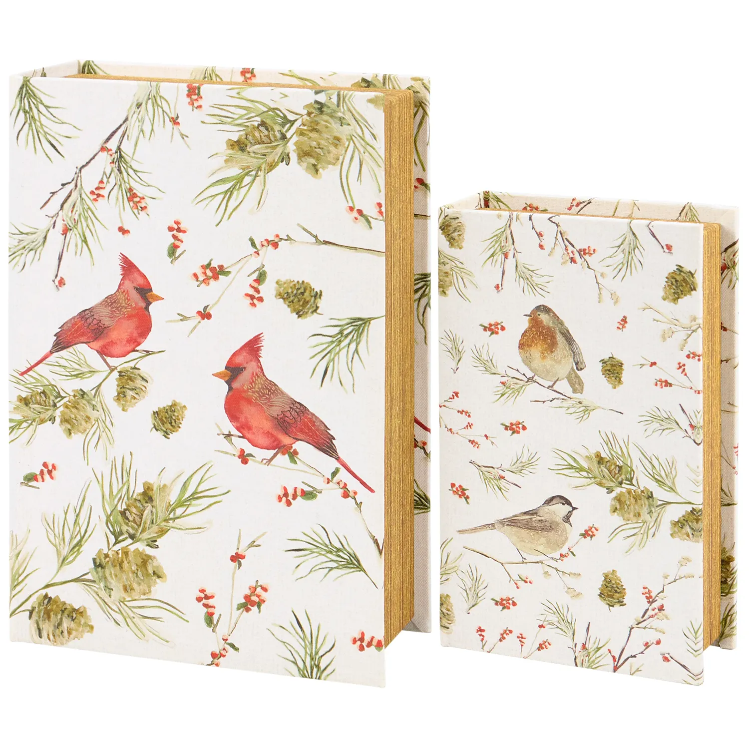 Memories Bird Book  - A Keepsake Box, Size: Large Cardinal Book Box
