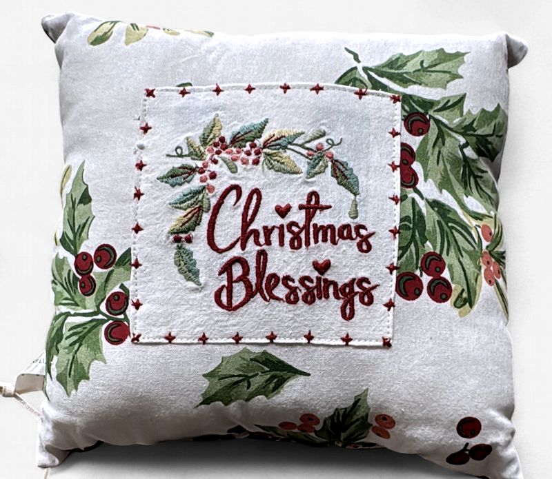 Snowberry Pillow - Christmas Blessing