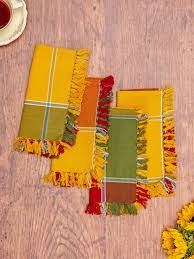 Plaid Color Blcok Napkins