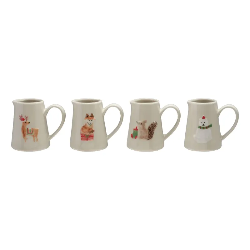 Embossed Stoneware Creamer