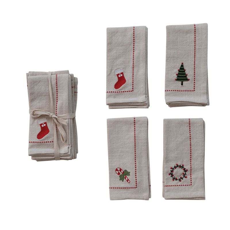 Holiday Icon Woven Cotton Napkins
