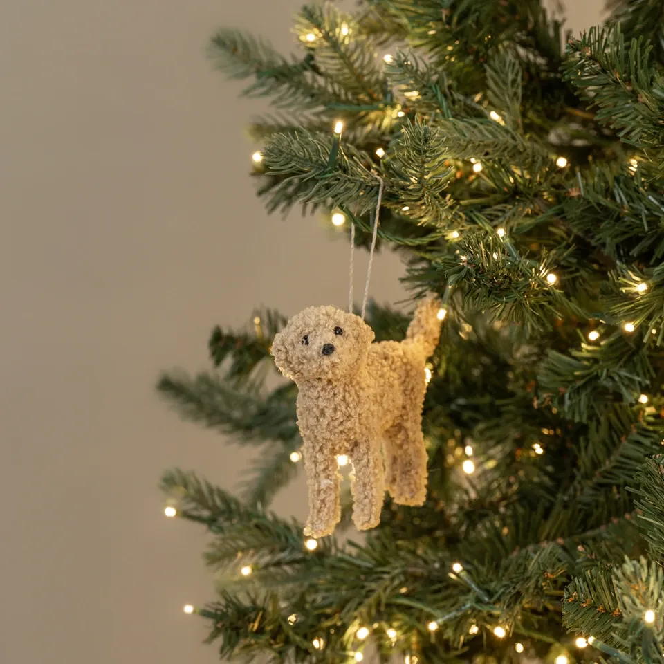 Tan Labradoodle Ornament