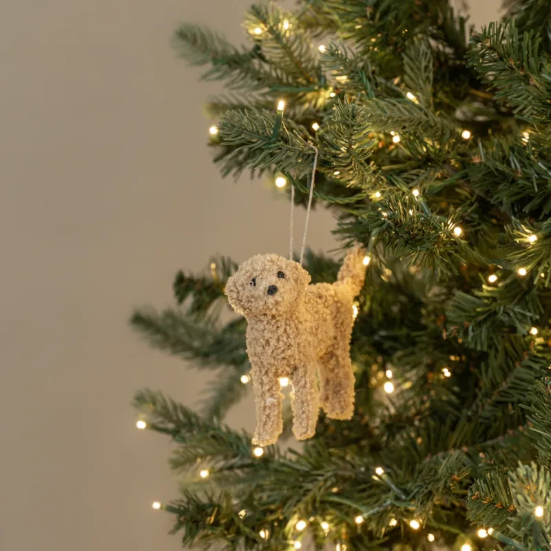 Tan Labradoodle Ornament