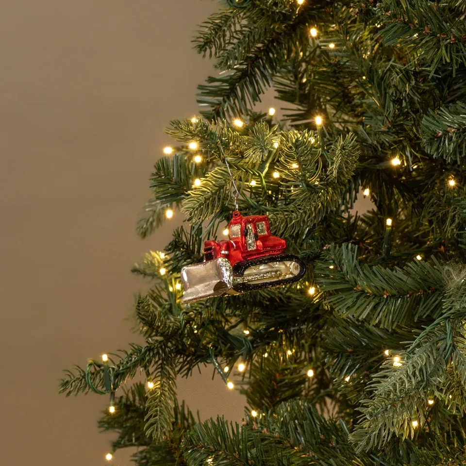 RED EXCAVATOR ORNAMENT