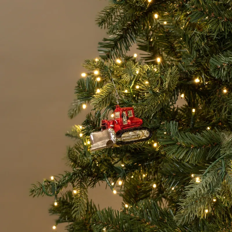 RED EXCAVATOR ORNAMENT