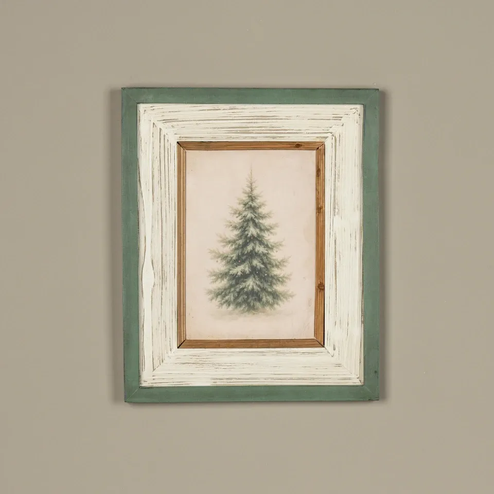 Silent Night Tree Framed sign