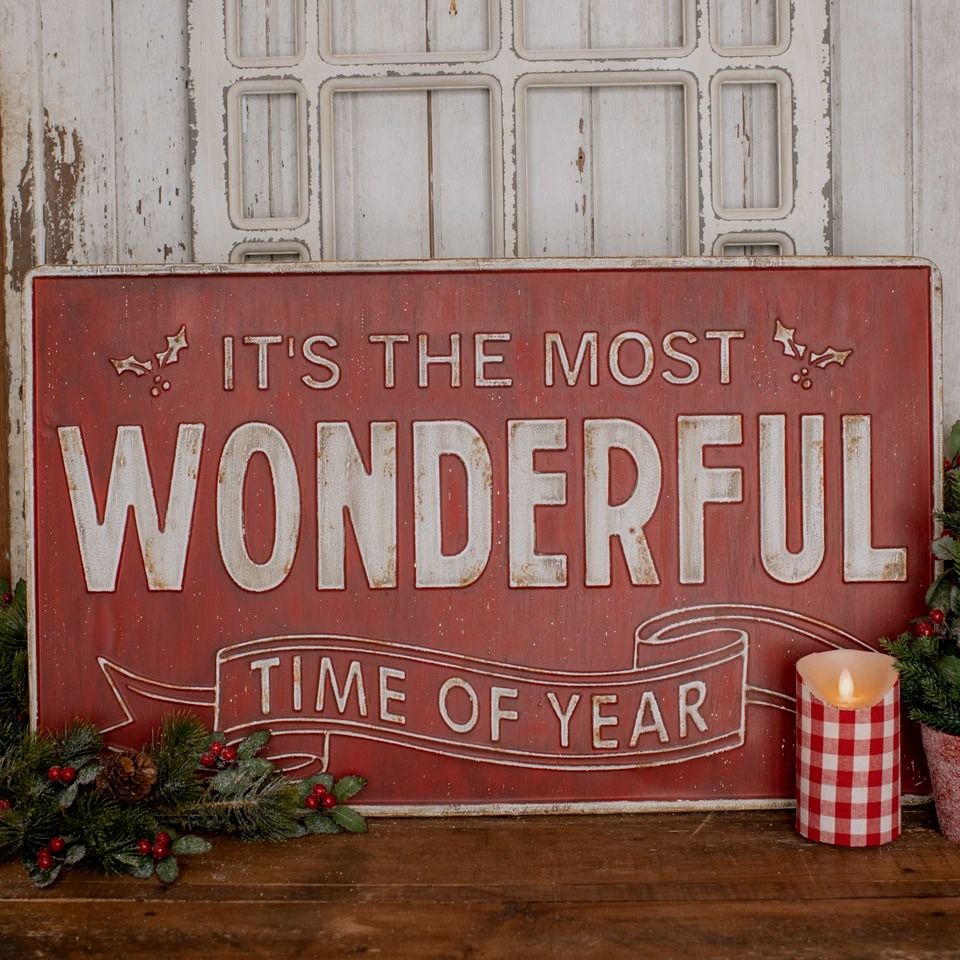 It's the Most Wonderful... - Vintage Metal Sign