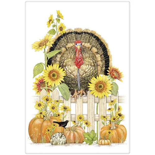 Fence Turkey Dishtowel