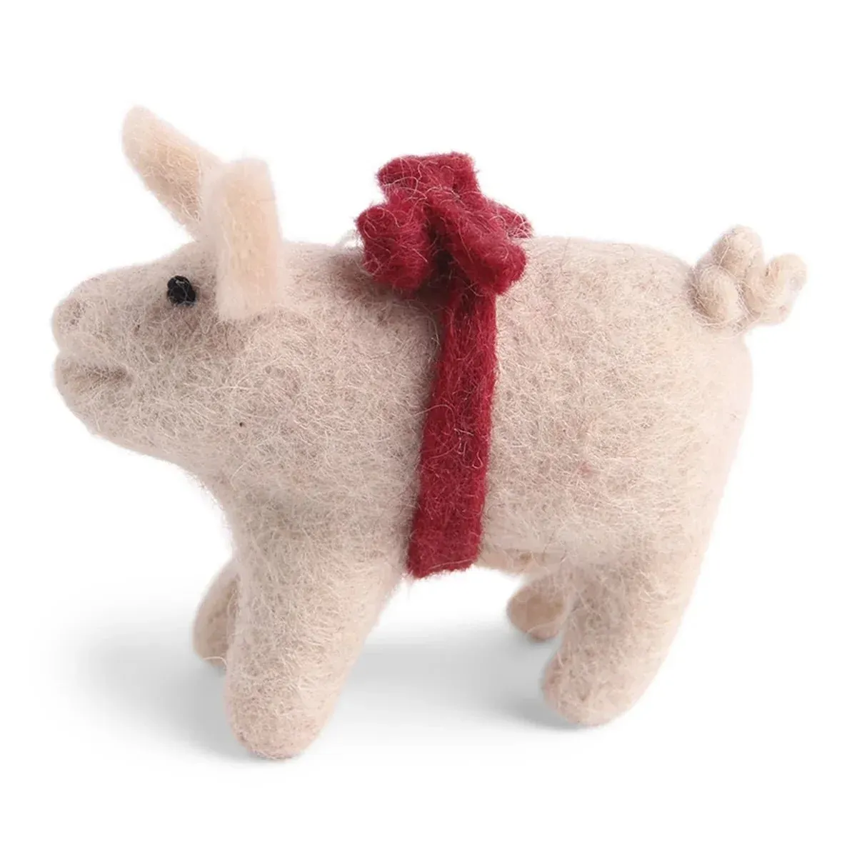 Pig w/Red Bow Ornament