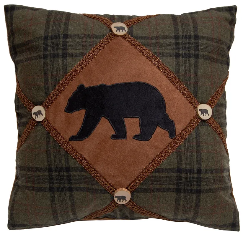 Bear and Buttons Pillow